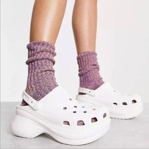 White Bae Platform Crocs - Soldout & Never Worn
